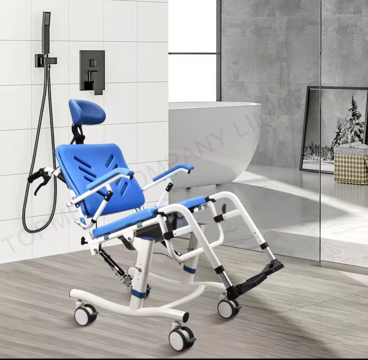 Toilet Chair 4 in 1 Tilt Recline