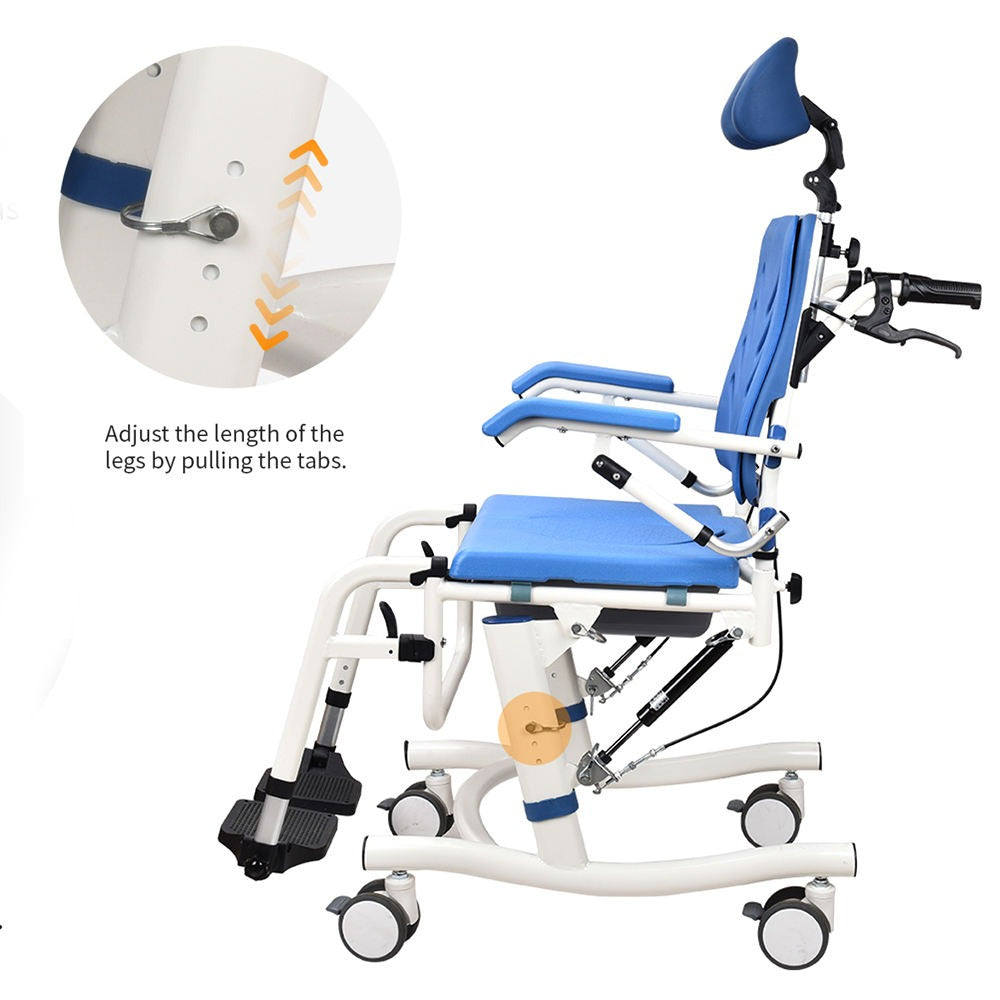 Toilet Chair 4 in 1 Tilt Recline